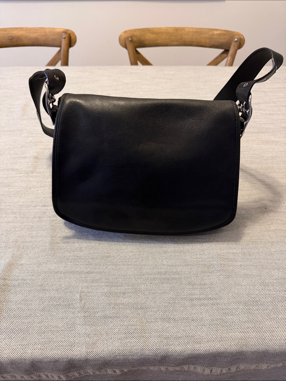 Coach Black Leather Shoulder Bag